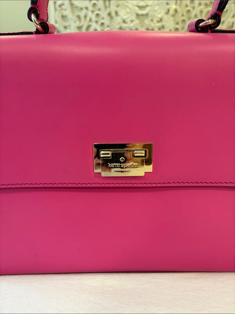 kate spade Fuchsia Top-Handle Satchel with Gold-Tone Hardware